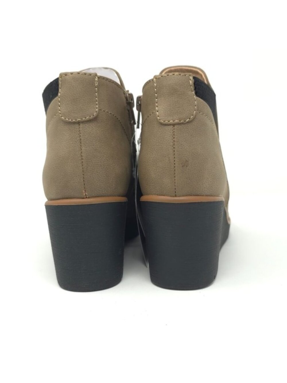 Naturalizer SOUL Affirm Water Resistant Wedge Ankle Bootie Taupe 7.5 M - Picture 6 of 13